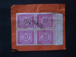 STAMPS ITALIA SEGNATASSE QUARTINA - Taxe