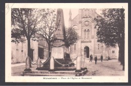 MIRAMBEAU - Place De L' Eglise Et Monument - Mirambeau