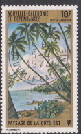 New Caledonia SG 511 1973 Landscapes 18F Beach And Palm Used - Used Stamps