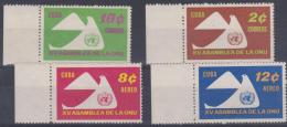 383 - CUBA - 1961 15th Anniversary Of The UN. Scott 668-669, C222-223. MNH ** - Unused Stamps