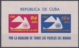 380 - CUBA - 1961 15th Anniversary Of The UN Souvenir Sheet. Scott C223a. MNH ** - Nuevos