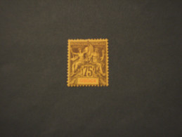 OBOCK - 1892 ALLEGORIA 75 C. - NUOVO(+) - Usati