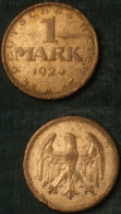 M_p> Germania Repubblica Di Weimar 1 Marco 1924 Zecca A - In Argento - 1 Marco & 1 Reichsmark