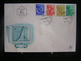 T-n°10 / Lot De 3 Enveloppes, Jerusalem De 1955  /  Israel First Day Cover  Jerusalem    -    Lot D´envloppes Oblitérées - Collezioni & Lotti