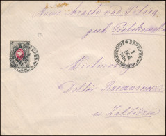 Russia Poland 1881 Aristocratic Cover 7 Kopeck Warsaw Special Datestamp To Novo Miasto (44_2497) - Covers & Documents