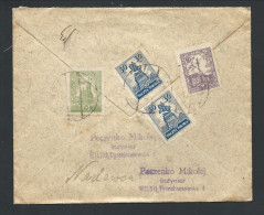 L Recom Affr 5g + 10g + 30g X2 De WILNO/1926 Pour La Belgique - Lettres & Documents