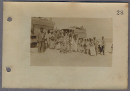 Near Mosul Turkish Soldiers And German  Soldiers  Military Trucks Nomads   Military Convoy About 1917y.  Photo  C432 - Iraq