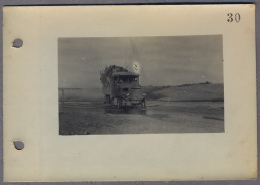 Near Mosul Turkish Soldiers And German  Soldiers  Military Trucks Military Convoy About 1917y.  Photo  C433 - Iraq