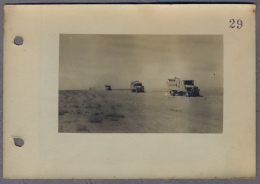 Near Mosul Turkish Soldiers And German  Soldiers  Military Trucks Military Convoy About 1917y.  Photo  C434 - Iraq