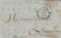 8169-LETTERA DA FIRENZE PER POMARANCE(PISA) IN DATA 6 DICEMBRE 1856 - Lombardo-Vénétie