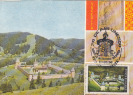 MONASTERY, SUCEVITA, UNESCO HERITAGE, CM, MAXICARD, CARTES MAXIMUM, 1996, ROMANIA - Abbeys & Monasteries