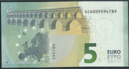 € 5 ITALY  SC S001 F4  DRAGHI  UNC - 5 Euro