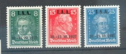 DR-Weimar 407/9 SATZ* 65EUR (70687 - Unused Stamps