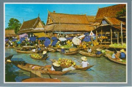 Ethnic Thailand Wat Sai Near Bangkok Floating Market Types Costumes - Unused,perfect Shape - Asien