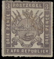 *        37 (47) 1875 3d Lilac Coat Of Arms^, Stamp Commission Printing In Pretoria On Very Thin, Soft Opaque... - Transvaal (1870-1909)