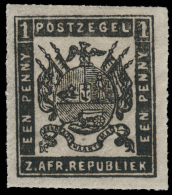 *        23 (25) 1872-74 1d Black Coat Of Arms^, Borrius Printing, Fine Roulette 15½-16, Thin Transparent... - Transvaal (1870-1909)