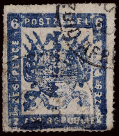 O        17c (19b) 1870 6d Deep Ultramarine Coat Of Arms (from The Over Inked Plate)^, Medium Paper, Rouletted... - Transvaal (1870-1909)