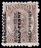 *        22a (22c) 1894 ½d On 1' Brown K George I^ Surcharged SG Type 11, ERROR - Surcharge Double, Rare... - Tonga (...-1970)