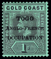 *        86a (H53c) 1916 1' Black On Green K George V Stamp Of Gold Coast^ On Emerald Back Overprinted In London... - Andere & Zonder Classificatie