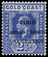 *        69 Var Footnoted (H37f) 1915 2½d Bright Blue K George V Stamp Of Gold Coast^, "TOGO Anglo-French... - Andere & Zonder Classificatie