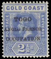 *        69 Var Footnoted (H37c) 1915 (May) 2½d Bright Blue K George V Stamp Of Gold Coast^, Overprinted... - Andere & Zonder Classificatie