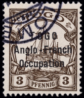O        48 (H14) 1914 3pf Brown Yacht^ With "TOGO Anglo-French Occupation" Overprint, Second (narrow) Setting,... - Andere & Zonder Classificatie