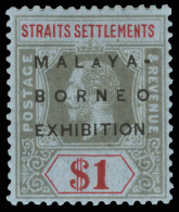 *        151d//199d (241-55) 1922 1¢-$5 K George V Overprinted "MALAYA-BORNEO EXHIBITION"^, Wmkd MCA And... - Straits Settlements
