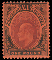 *        32-43 (33-44) 1907-09 ½d-£1 K Edward VII^, New Colors, Wmkd MCA, Perf 14, Cplt (12), OG, LH,... - Nigeria (...-1960)