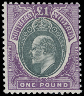 *        20 (20) 1903 £1 Green And Violet K Edward VII^, Wmkd CA, Perf 14, Undercatalogued, The Scarce Key... - Nigeria (...-1960)