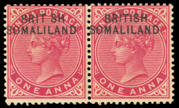 *        2b  (2a) 1903 1a Carmine Q Victoria Stamp Of India^ Overprinted "BRITISH SOMALILAND", ERROR - "BRIT SH"... - Somaliland (Protectoraat ...-1959)