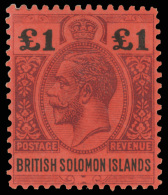 *        28-41 (22//38) 1914-23 ½d-£1 K George V^, Inscribed "POSTAGE REVENUE", Wmkd MCA, Perf 14,... - Solomoneilanden (1978-...)