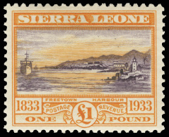 *        153-65 (168-80) 1933 ½d-£1 K George V Wilberforce Set^, Wmkd Script CA, Perf 14, Cplt (13),... - Sierra Leone (...-1960)