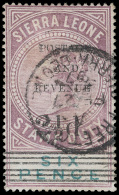 O        55 (62) 1897 2½d On 6d Dull Purple And Green Stamp Duty^ Overprint, Surcharged SG Type 12 (Sc Type... - Sierra Leone (...-1960)