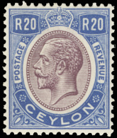 *        254-58 (363-67) 1927-28 1R-20R K George V^, Wmkd Script CA, Cplt (5), The 20R Is Quite Scarce And... - Ceylon (...-1947)