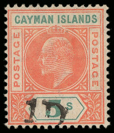 *        19 (19) 1907 1d On 5' Salmon And Green K Edward VII Surcharged SG Type 6^, Wmkd MCA, Perf 14, Scarce, Only... - Kaaiman Eilanden