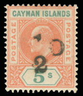 *        18 (18) 1907 ½d On 5' Salmon And Green K Edward VII^ Surcharged SG Type 5, Only 1800 Surcharged,... - Kaaiman Eilanden