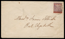 [x]      20 (27) 1869 Domestic Cover Franked With 4d On 6d Surcharge^ Issue Tied To Cover From "Graham's Town" To... - Kaap De Goede Hoop (1853-1904)