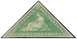 *        15 (21) 1863 1' Bright Emerald-green Cape Triangle^, Wmkd Anchor, Imperf, Full Margins, Vivid Color, OG,... - Kaap De Goede Hoop (1853-1904)