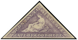 *        14 (20) 1864 6d Bright Mauve Cape Triangle^, Wmkd Anchor, De La Rue Printing, Imperf, Full Margins, Vivid... - Kaap De Goede Hoop (1853-1904)