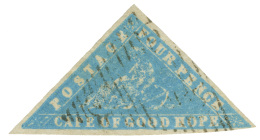 O        9b (14d) 1861 4d Blue Wood-block^ On Laid Paper, Imperf, Full Margins, Attractive Color, A Choice And... - Kaap De Goede Hoop (1853-1904)