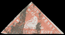 O        7b (13b) 1861 1d Brick-red Wood-block^, Imperf, Full To Clear Margins (just Touching At Bottom Right),... - Kaap De Goede Hoop (1853-1904)