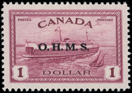 *        O1-10, CO1 (O162-71) 1949 1¢-$1 "O.H.M.S." Official Overprints^, Cplt (10), Only 30,000 Printed Of... - Andere & Zonder Classificatie