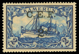 *        63 (B11) 1915 2' On 2M Blue Yacht^ Overprinted "C.E.F.", Only 1900 Issued, Nicely Centered, OG, LH, SUPERB... - Andere & Zonder Classificatie