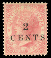 *        20-21 (25-26) 1888 2¢ On 6d Rose-3¢ On 3d Chestnut Q Victoria^ Surcharges, Wmkd CC, Perf 14, OG,... - Honduras