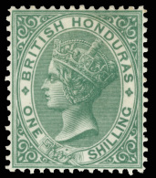 *        12 (16) 1877 1' Green Q Victoria^, Wmkd CC, Perf 14, Perfectly Centered, OG, LH, SUPERB Scott Retail... - Honduras