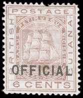 *        O9 (O9) 1877 6¢ Brown Seal Of The Colony, Overprinted "OFFICIAL"^, The Rare Key Value To The Set,... - Brits-Guiana (...-1966)