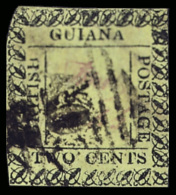 O        38 Var (119 Var) 1862 2¢ Black Type-set On Yellow^, Sc Type A6 (SG Type 10), With Manuscript... - Brits-Guiana (...-1966)