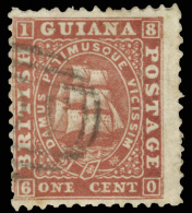 O        23 (41) 1862 1¢ Brown Seal Of The Colony^, Perf 12, Thin Paper, Scarce, Lightly Canceled, Fine Scott... - Brits-Guiana (...-1966)