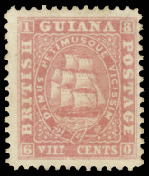 *        20 (35) 1860 8¢ Pink Seal Of The Colony^, Perf 12, Thick Paper, OG, LH, F-VF Scott Retail... - Brits-Guiana (...-1966)