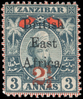 *        100 Var (91 Var) 1897 2½ On 3a Grey And Red Sultan Of Zanzibar Surcharged SG Type 14 And... - Brits Oost-Afrika